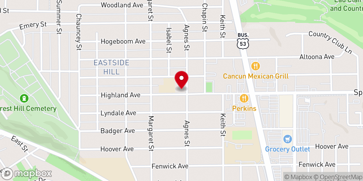 Map showing location of Immaculate Conception Catholic Church