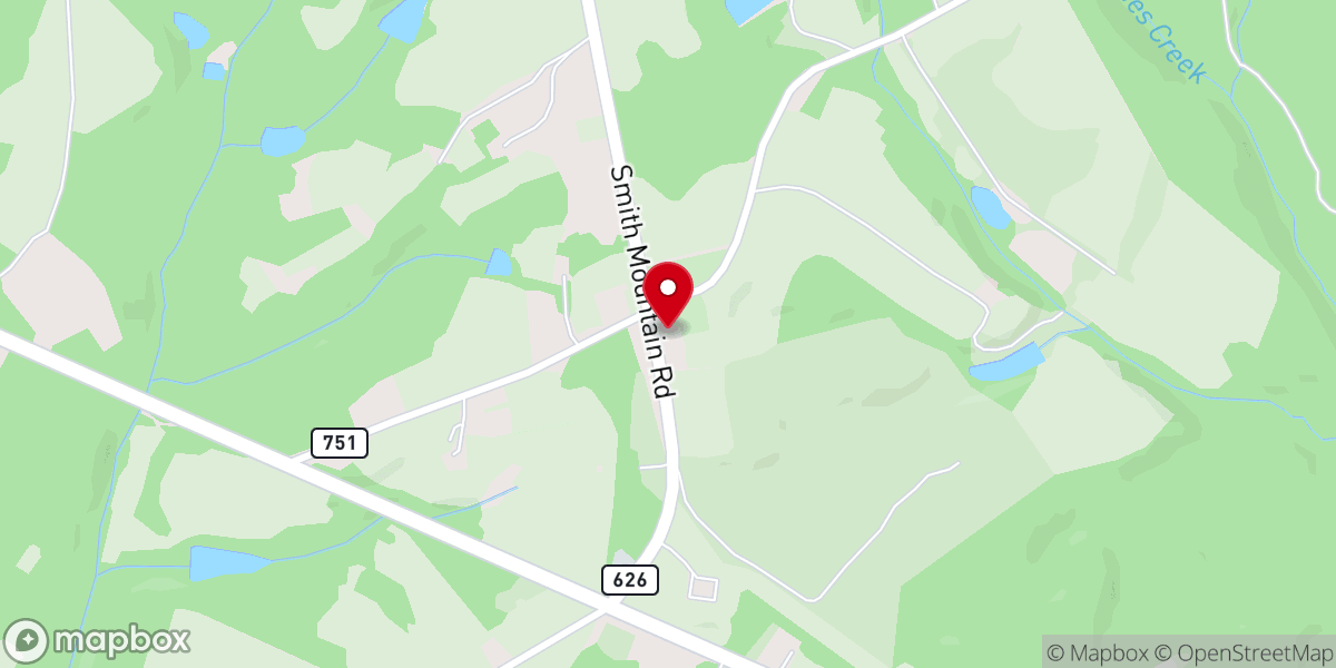 Map showing location of Liberty Christian Church