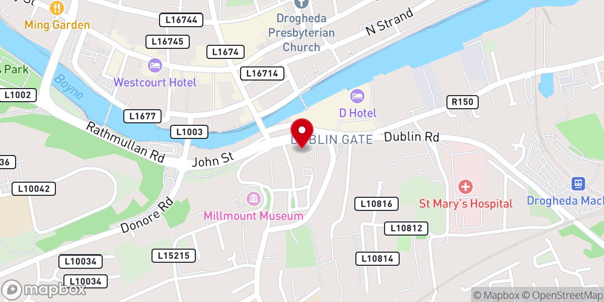 Map showing location of St. Mary's Church