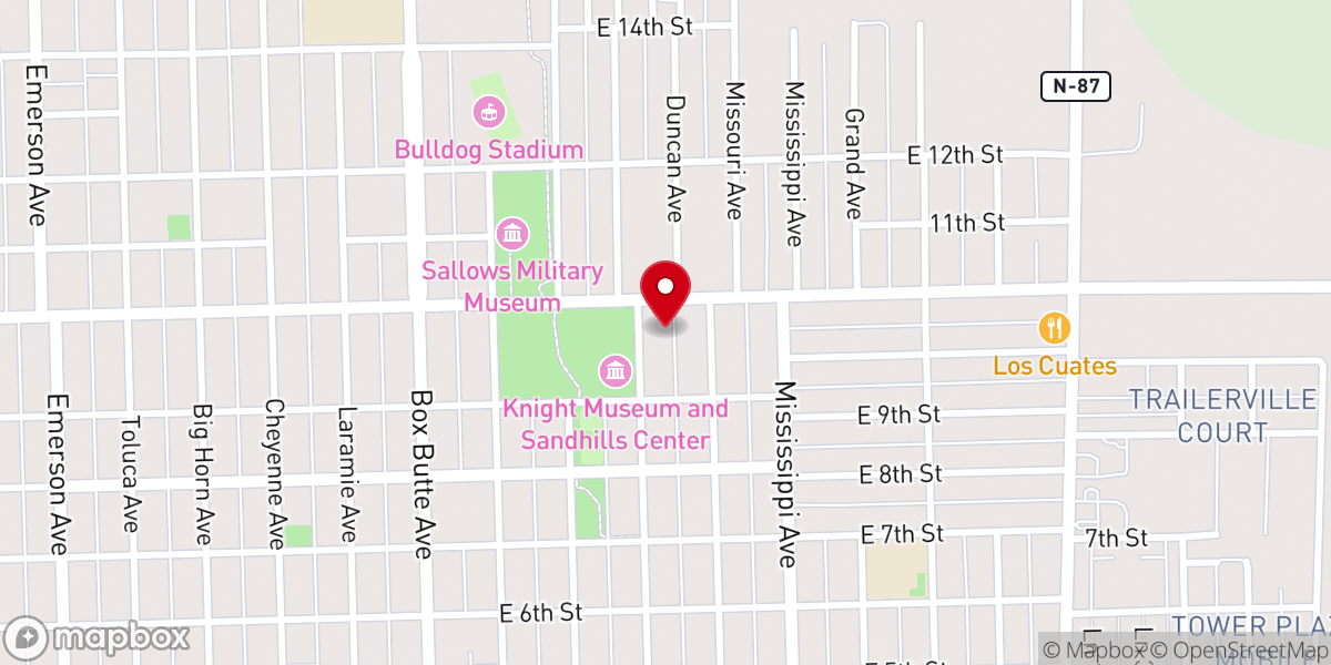 Map showing location of First Baptist Church