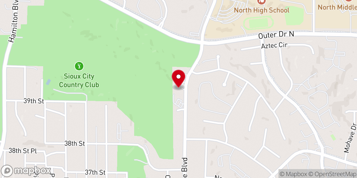Map showing location of First Lutheran Church