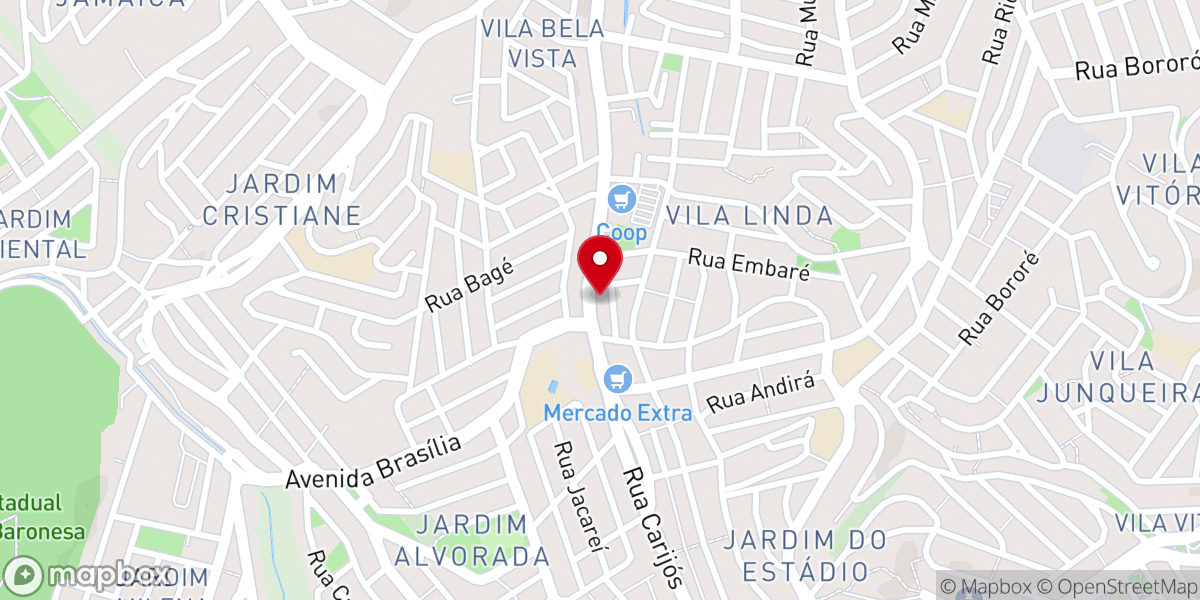 Map showing location of Igreja Batista Elisama