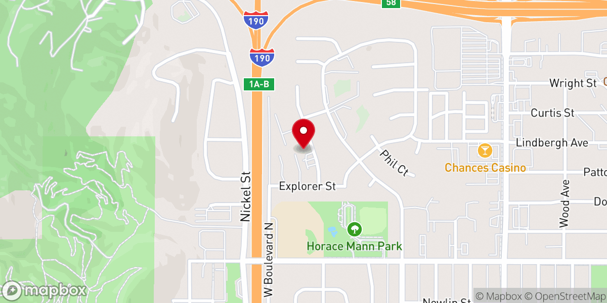 Map showing location of Liberty Baptist Tabernacle