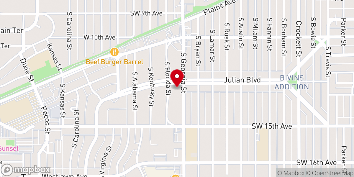 Map showing location of First Church of Christ Scientist