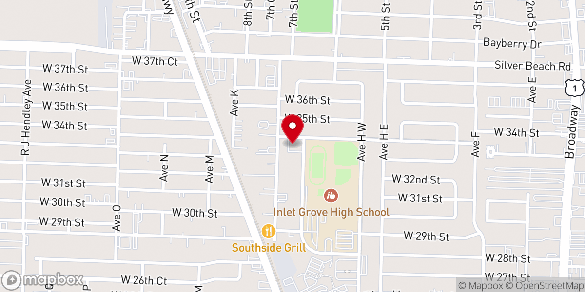 Map showing location of United House of Prayer For All
