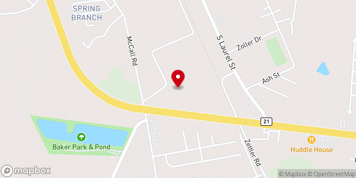 Map showing location of Trinity Baptist Church of Springfield Ga