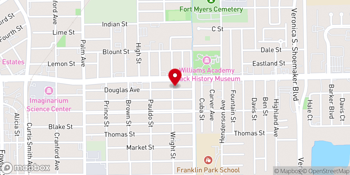 Map showing location of Mt Sinai Baptist Church Inc