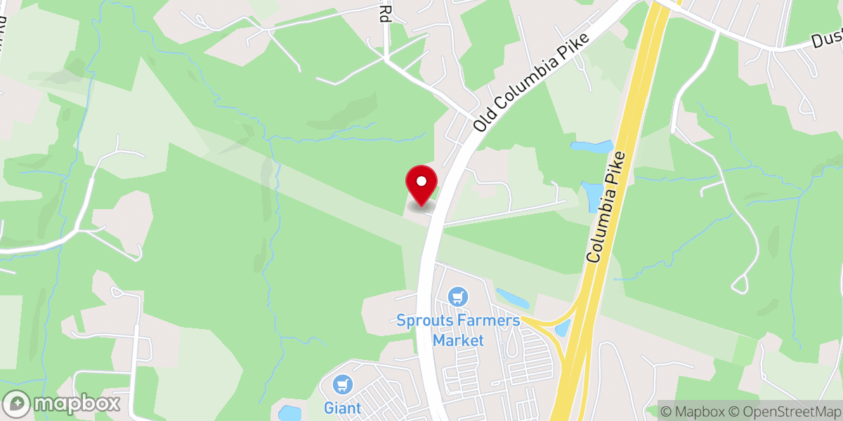 Map showing location of Columbia Primitive Baptist Church