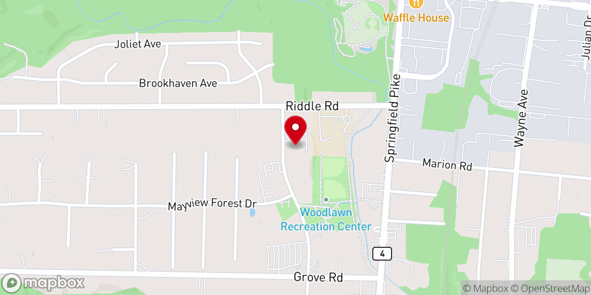 Map showing location of Mt Zion Woodlawn FCU