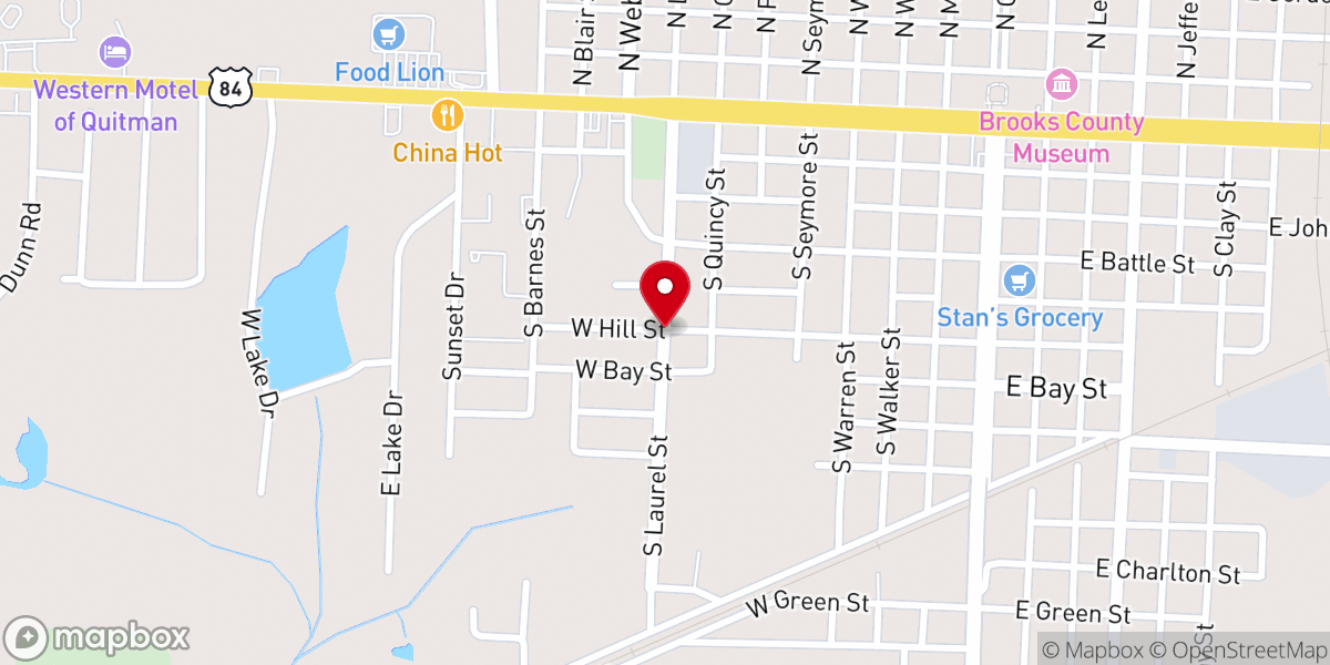 Map showing location of Zion Temple