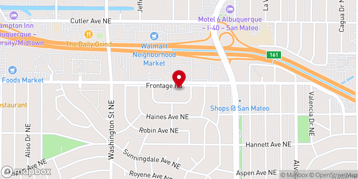 Map showing location of Christian Fellowship of Bernalillo