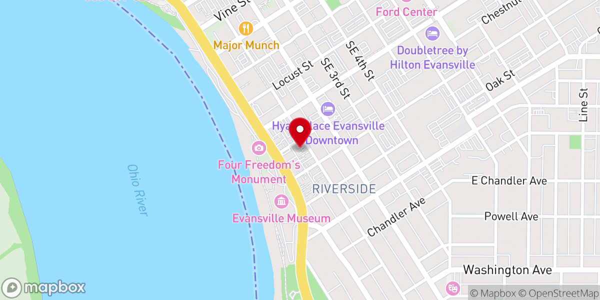 Map showing location of St Paul's Episcopal Church
