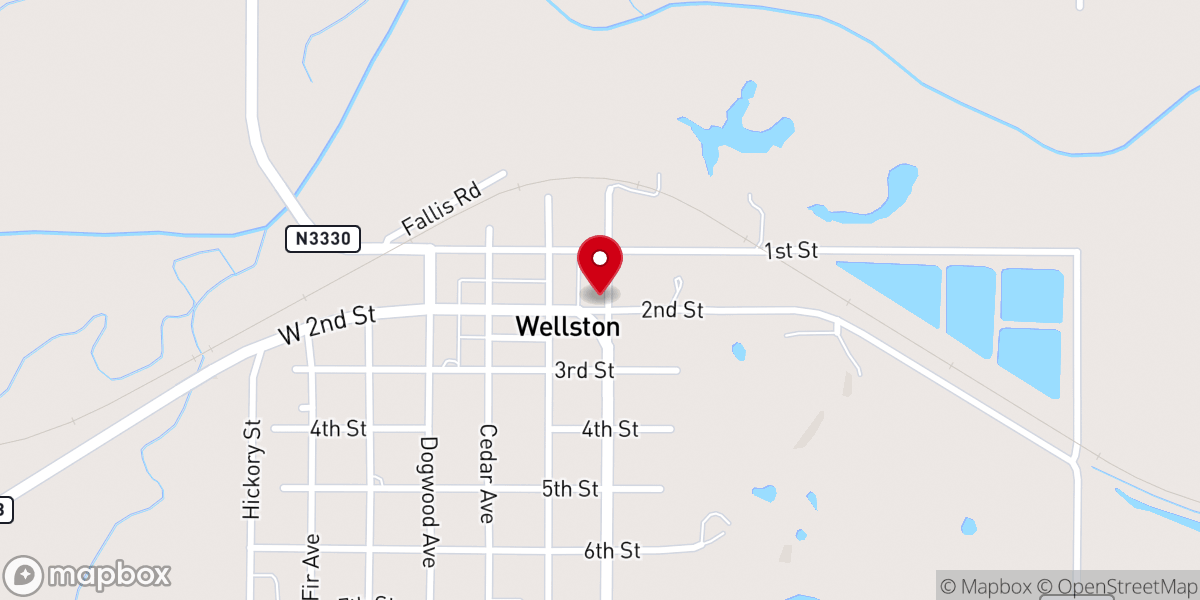 Map showing location of Wellston Church of Christ