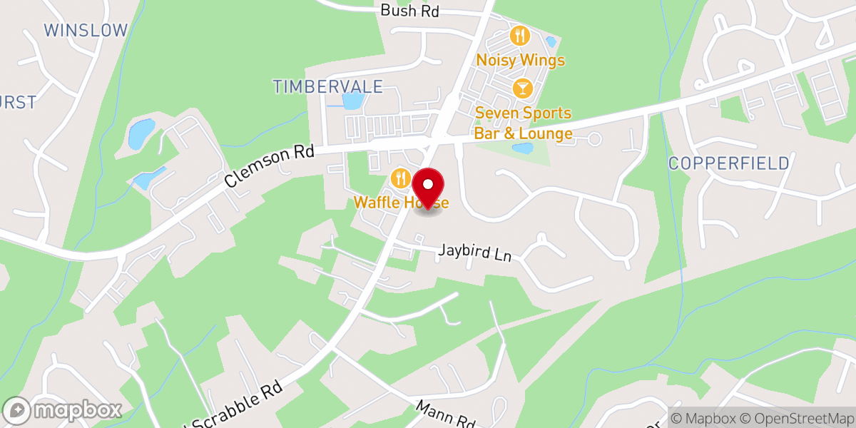 Map showing location of Living Springs Lutheran Church