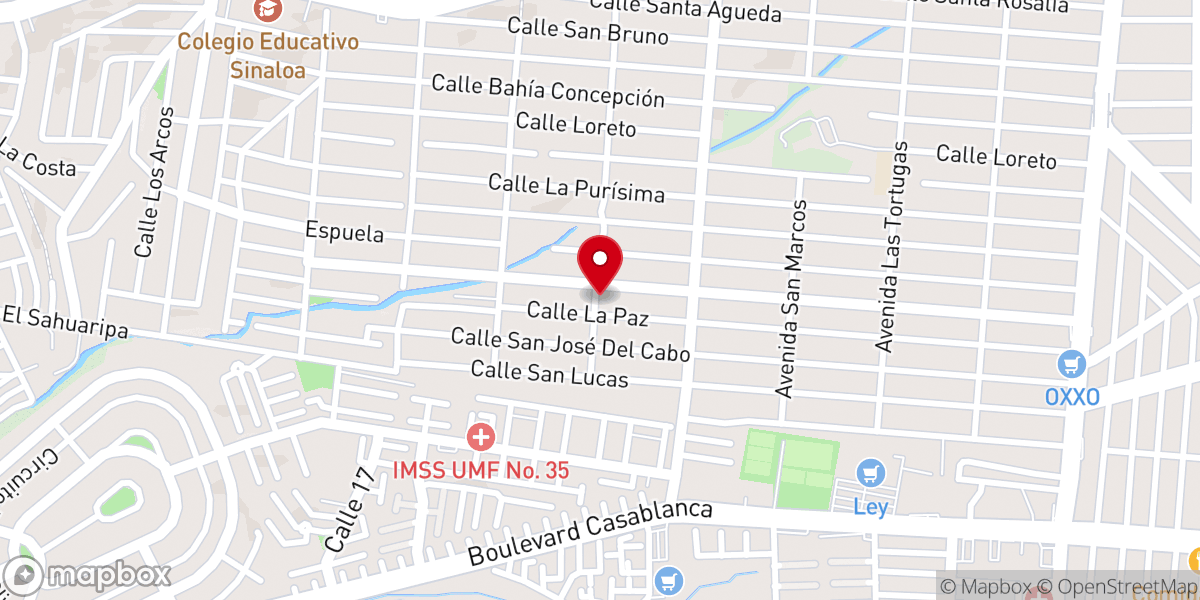 Map showing location of Comunidad Cristiana Vida Nueva