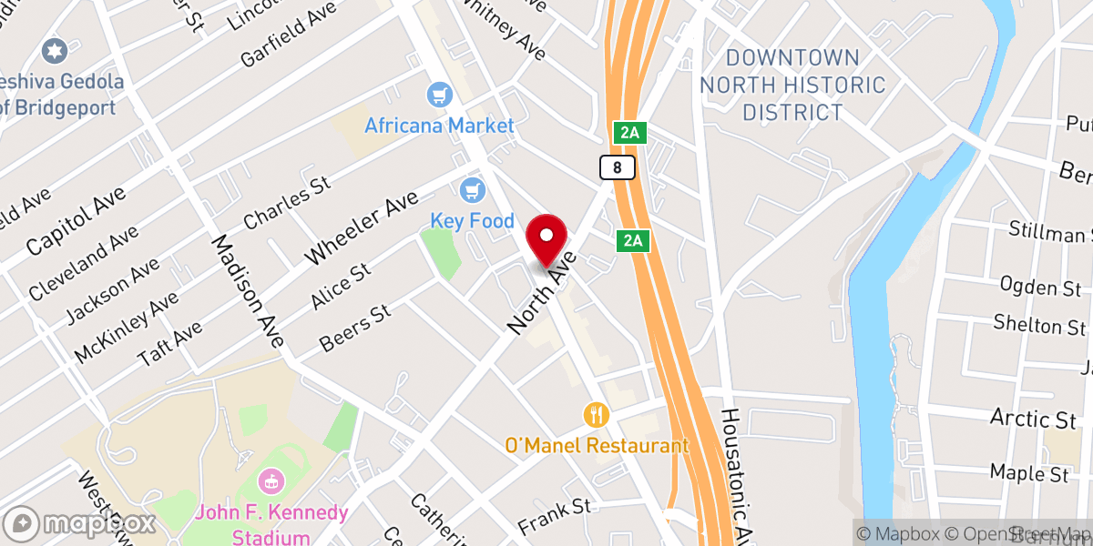 Map showing location of Church of God New Life