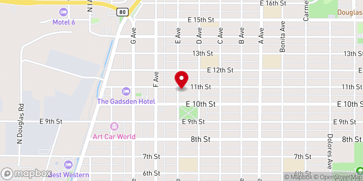 Map showing location of Grace United Methodist Church