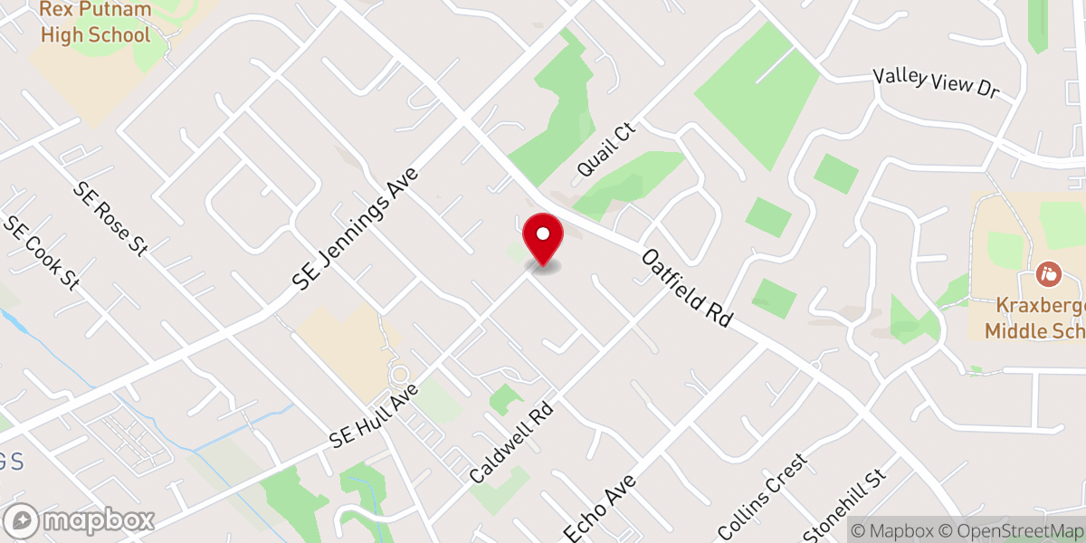 Map showing location of Clackamas Community Christian