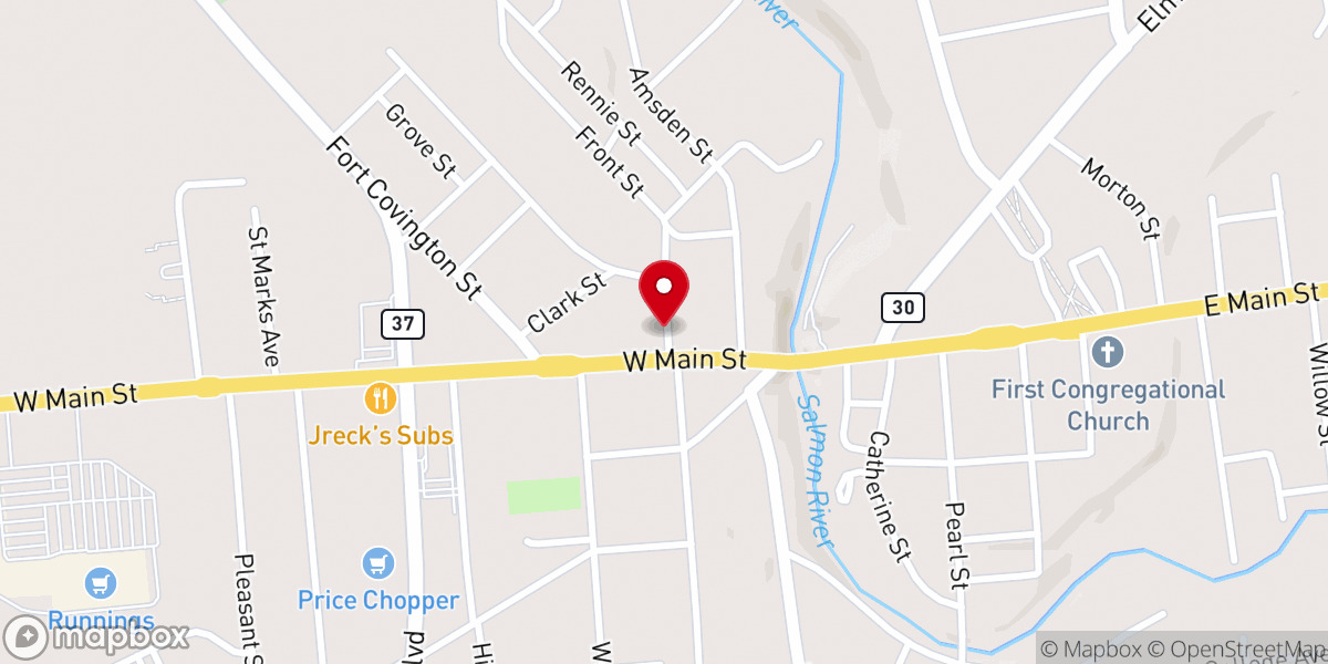 Map showing location of Centenary United Methodist Church