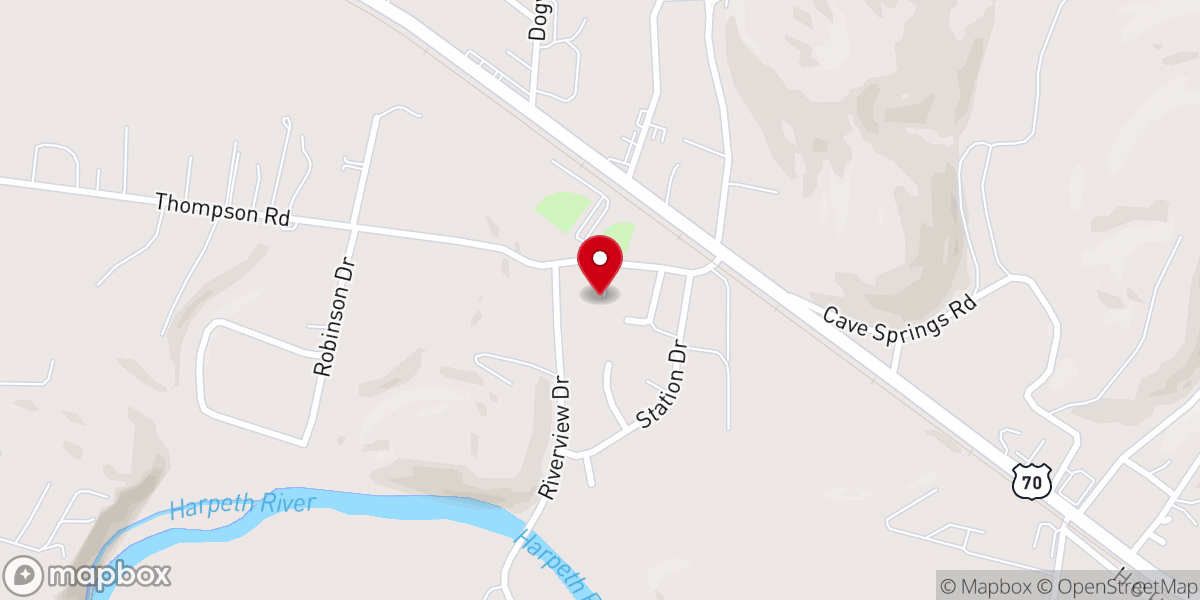 Map showing location of Pegram United Methodist Church