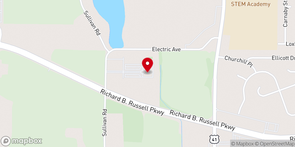 Map showing location of Hope Church