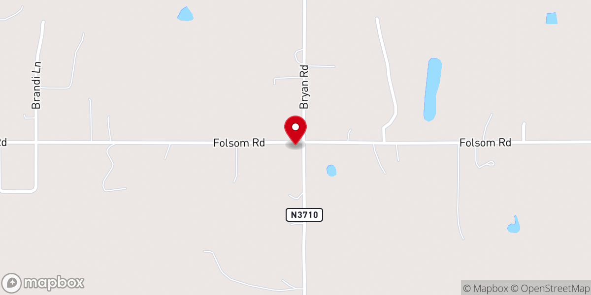 Map showing location of Stone Creek Baptist Church