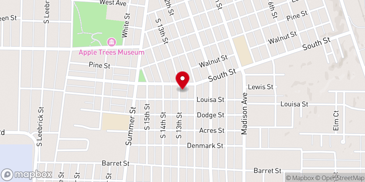 Map showing location of Greater Hope Missionary Baptist Church