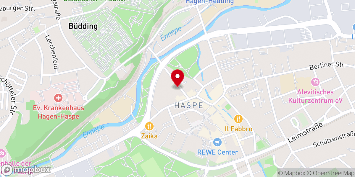 Map showing location of Kirche Haspe - Ev.-Luth. Kirchengemeinde Haspe