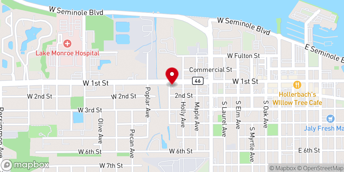 Map showing location of Trinity Memorial Chapel