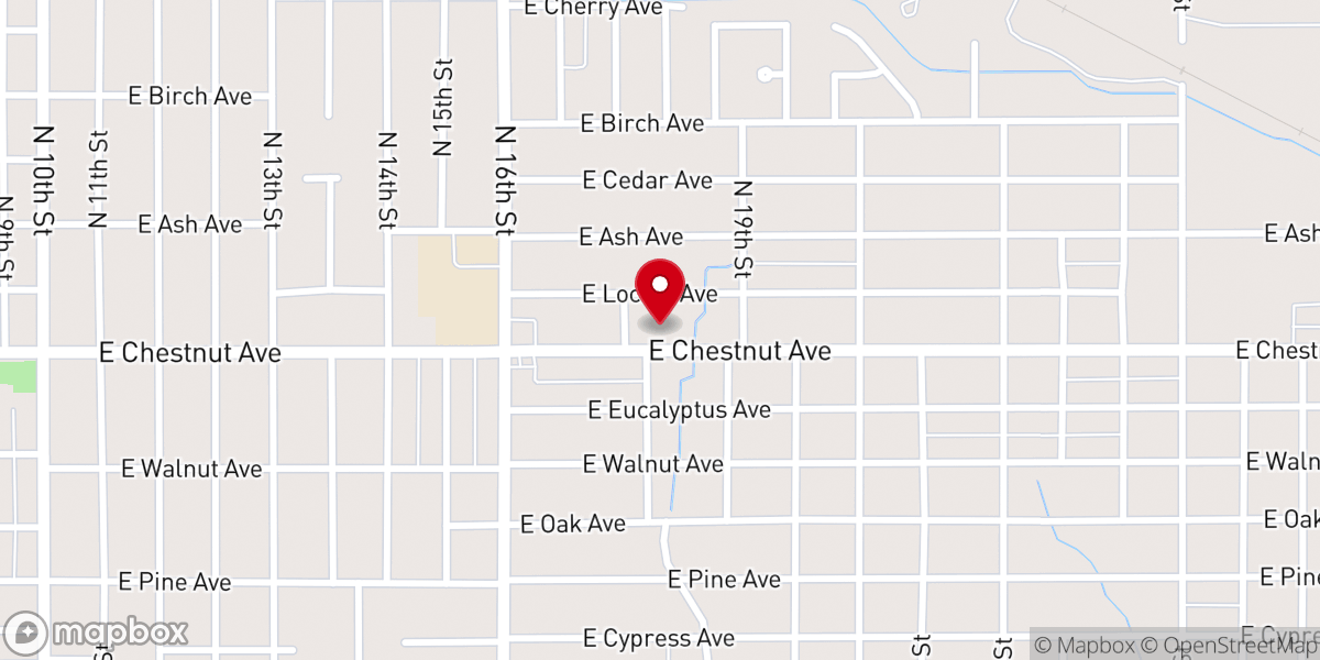 Map showing location of Trinity Baptist Church
