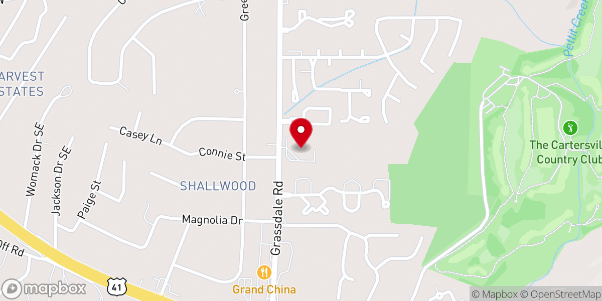 Map showing location of Faith Methodist Church