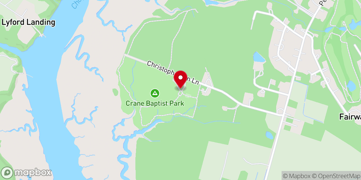 Map showing location of Crane Baptist Park