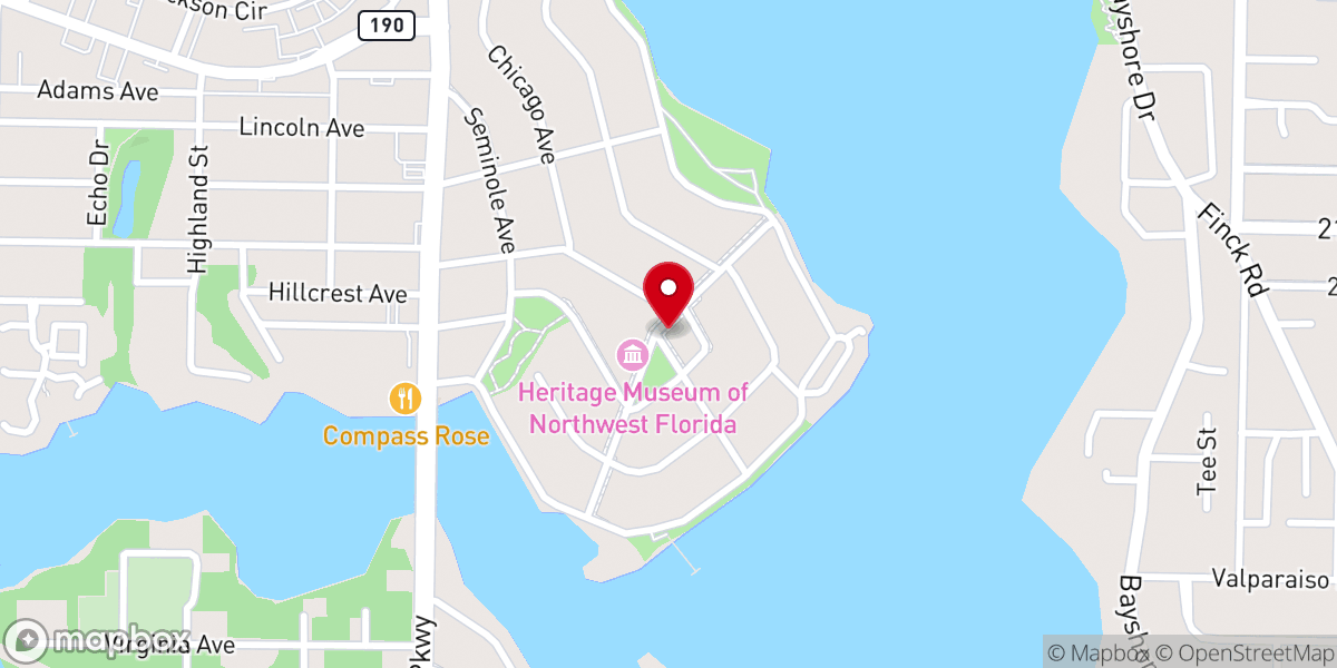 Map showing location of Trinity Presbyterian Church