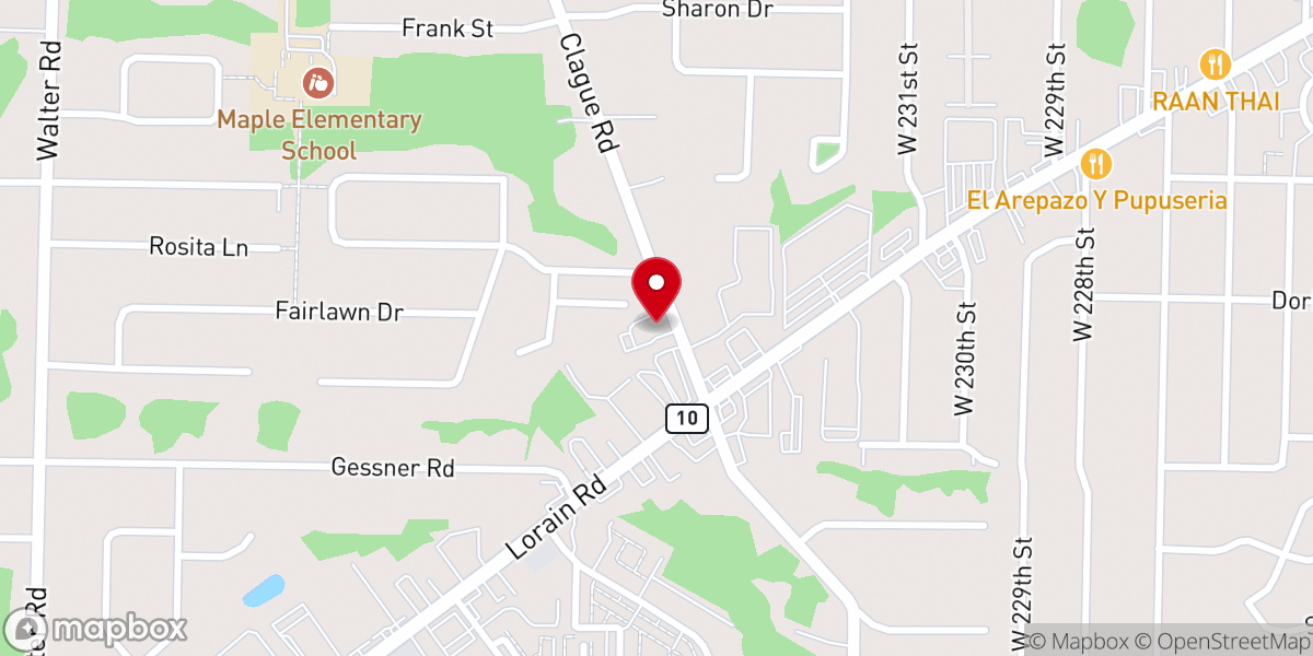 Map showing location of Clague Road United Church of Christ
