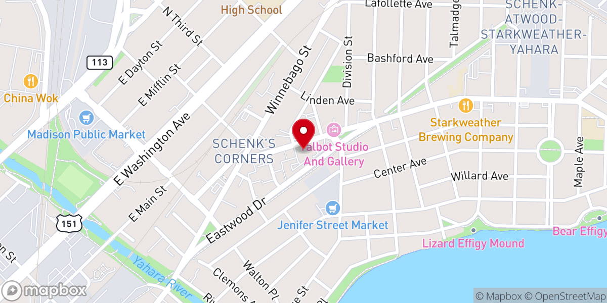 Map showing location of United Madison Christian Givers