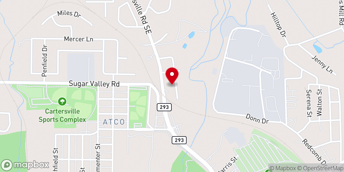 Map showing location of Fairview Baptist Church