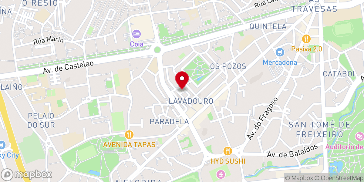Map showing location of Iglesia Evangélica Gracia Soberana Vigo