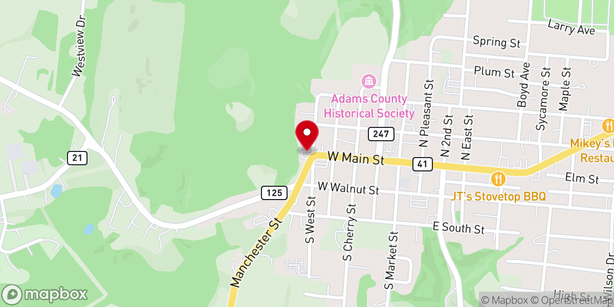 Map showing location of First Love Church