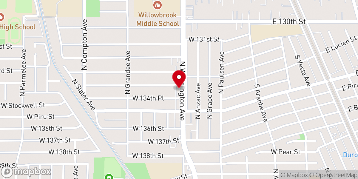 Map showing location of New Life Christian Church