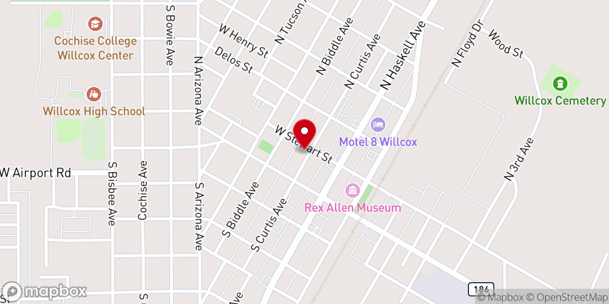 Map showing location of Faith Bible Church