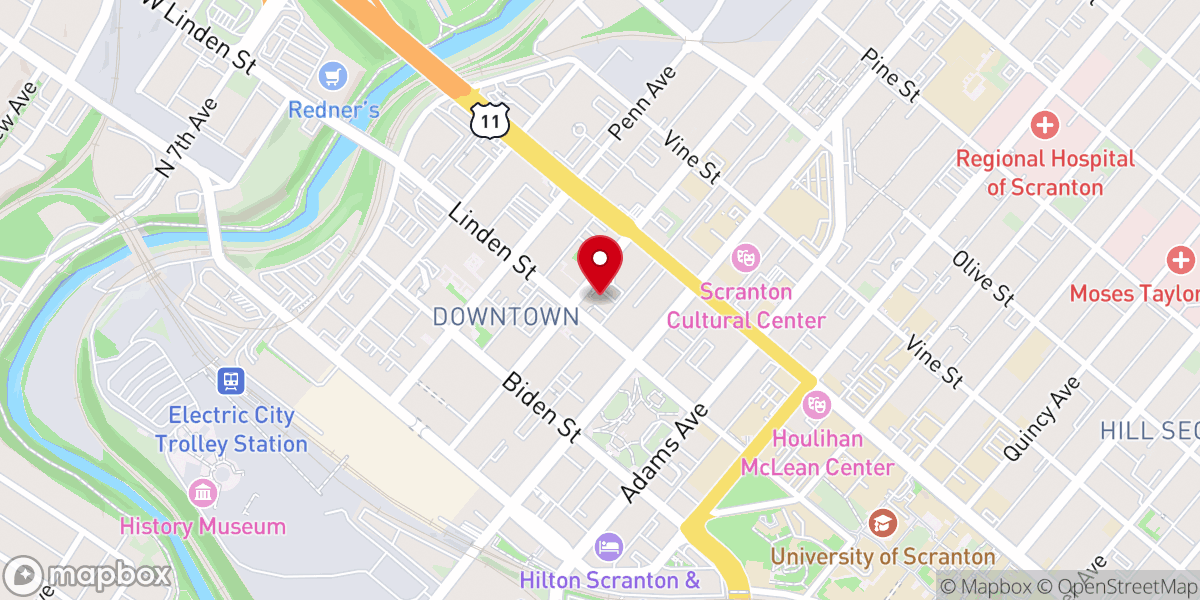 Map showing location of Catholic Women's Conference of NEPA
