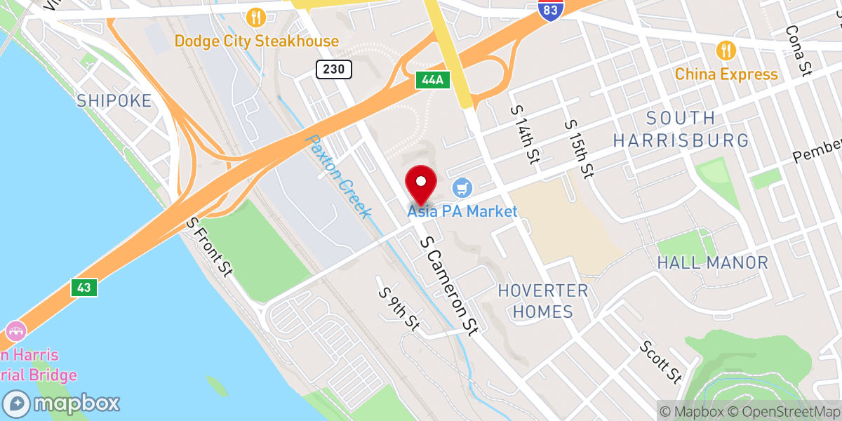 Map showing location of The Church of Pentecost USA