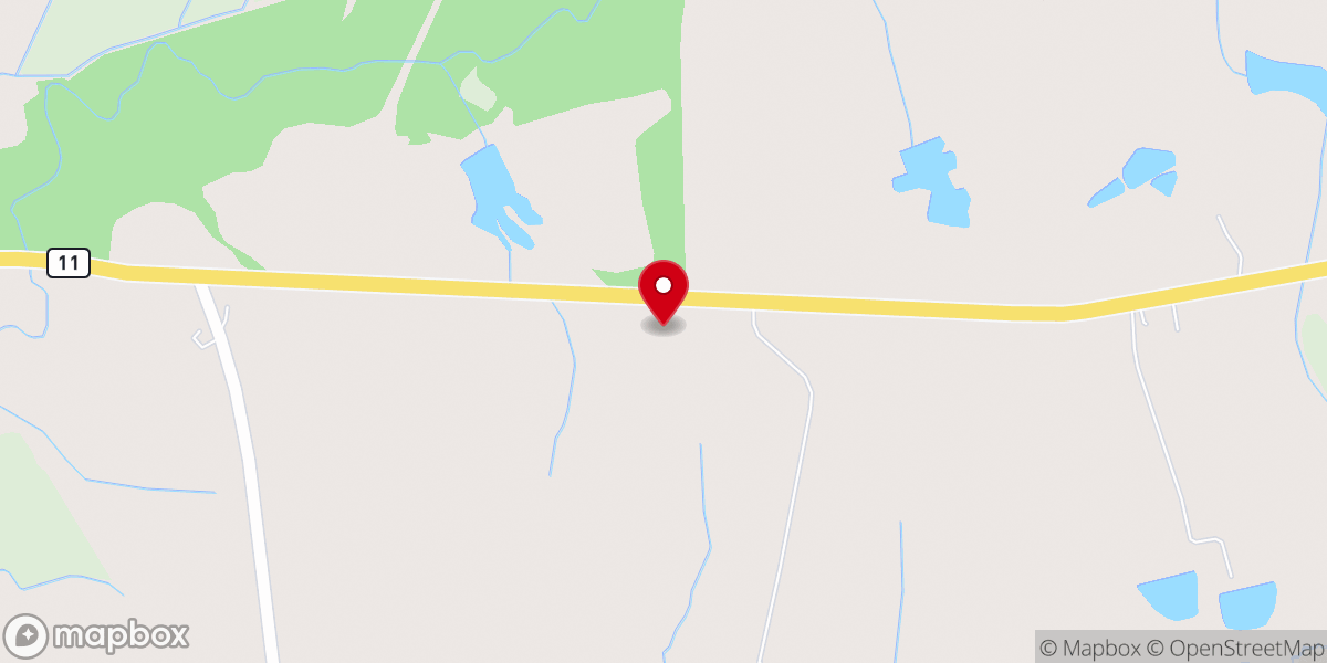 Map showing location of Salem Chapel Church