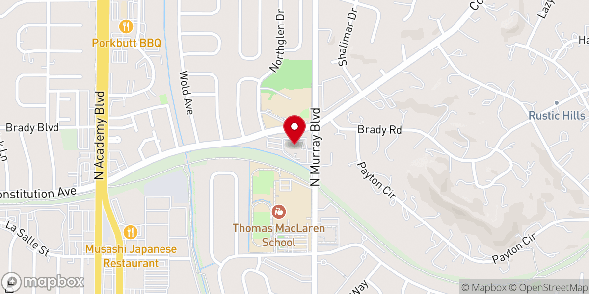 Map showing location of Holy Cross Lutheran Church