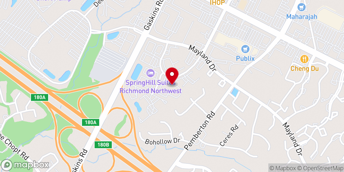 Map showing location of Maranatha Baptist Church
