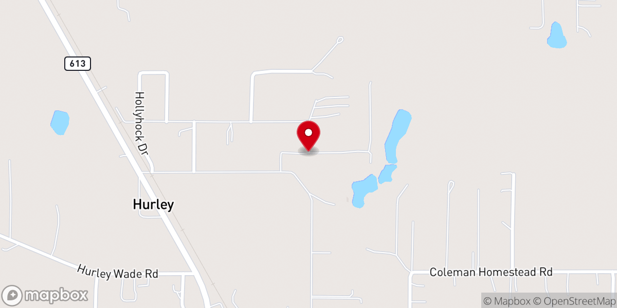 Map showing location of Magnolia Springs Assembly-God