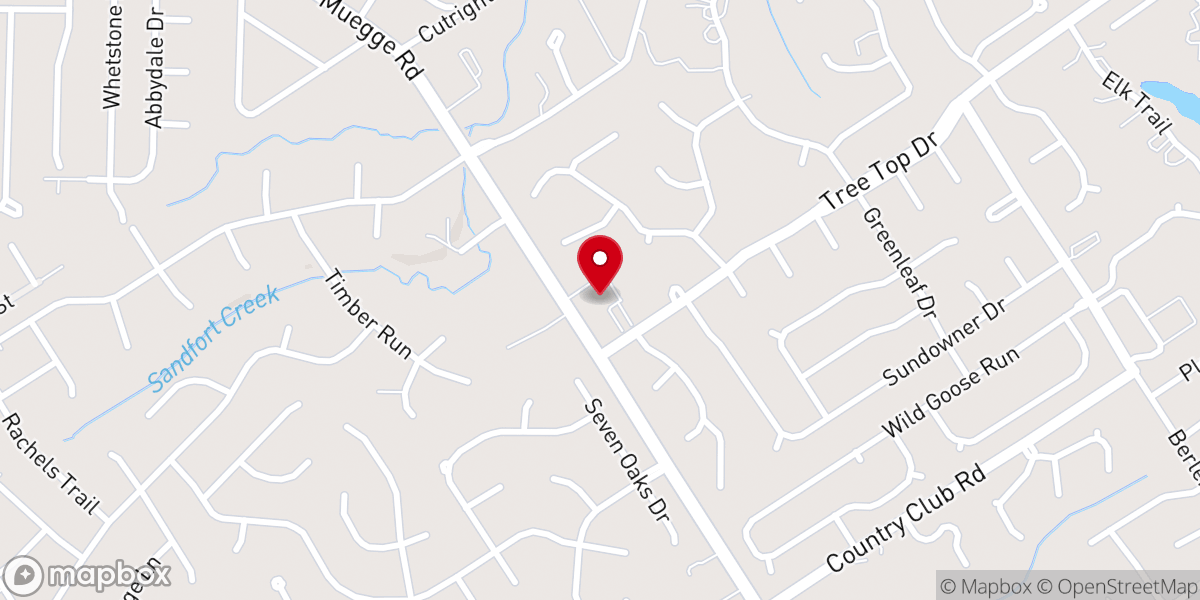 Map showing location of Bogey Hills Baptist Church