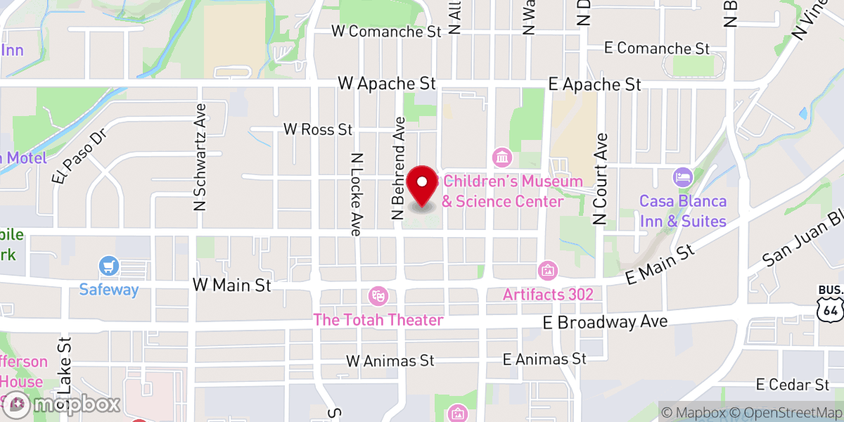 Map showing location of Farmington Civic Center
