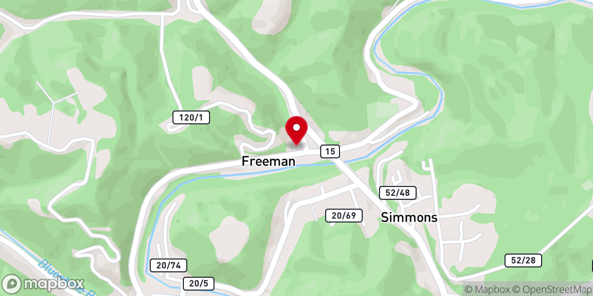 Map showing location of Church of Christ