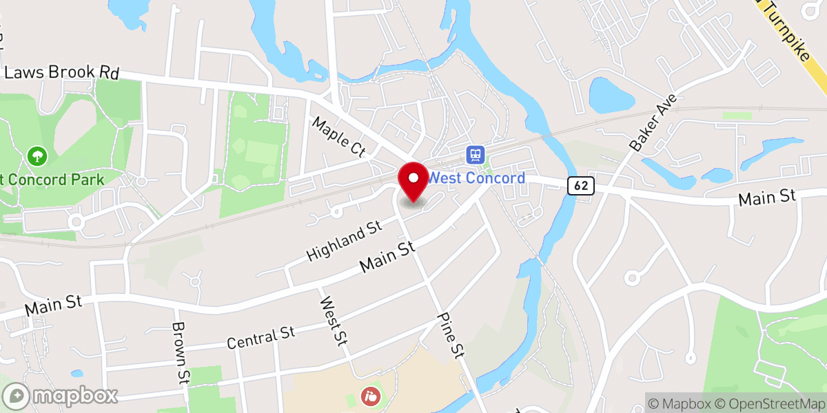 Map showing location of New Church of Concord